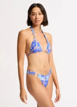 Eden Slide Triangle Bikini Top - Azure -Fashion Swimwear Store 31401 070 Azure 5