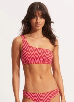 Sienna One Shoulder Top - Chilli Red -Fashion Swimwear Store 31408 976 Chilli 20Red 2