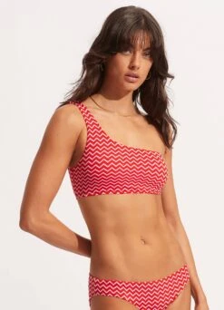 Sienna One Shoulder Top - Chilli Red -Fashion Swimwear Store 31408 976 Chilli 20Red 3