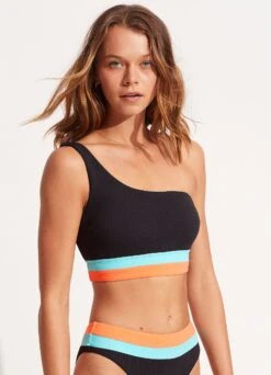 Slice Of Splice One Shoulder Top - Black 13 Slice Of Splice One Shoulder Top - Black -Fashion Swimwear Store 31408 990 Black 5