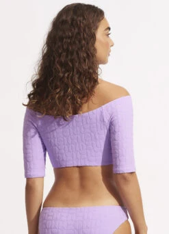 Capri Off Shoulder Crop Top - Wild Rose 12 Capri Off Shoulder Crop Top - Wild Rose -Fashion Swimwear Store 31421 987 WildRose 5