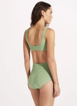 Second Wave Assymetrical Tank - Palm Green -Fashion Swimwear Store 31453 968 PalmGreen 6