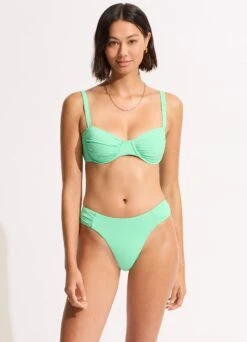 Seafolly Collective Ruched Underwire Bikini Top - Mint -Fashion Swimwear Store 31470 942 Mint 4