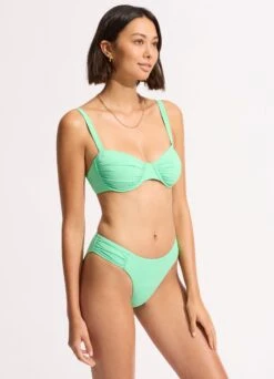 Seafolly Collective Ruched Underwire Bikini Top - Mint -Fashion Swimwear Store 31470 942 Mint 5