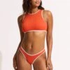 Beach Bound Cropped Tank Bikini Top - Tamarillo 2 Beach Bound Cropped Tank Bikini Top - Tamarillo -Fashion Swimwear Store 31477 072 Tamarillo 3