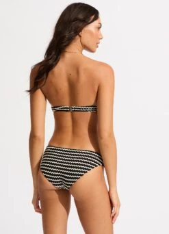 Mesh Effect Bustier Bikini Top - Black -Fashion Swimwear Store 31496 102 Black 6