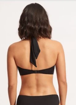 Seafolly Collective Halter Bandeau Bikini Top - Black -Fashion Swimwear Store 33816 942 Black 4
