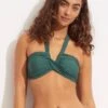 Seafolly Collective Halter Bandeau Bikini Top - Evergreen -Fashion Swimwear Store 33816 942 Evergreen 1