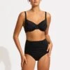 Seafolly Collective High Waisted Pant - Black -Fashion Swimwear Store 40304 942 Black 3