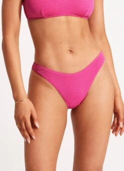 Sea Dive High Cut Pant - Fuchsia Rose -Fashion Swimwear Store 40305 861 FuchsiaRos 3