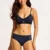 Seafolly Collective Multi Strap Hipster Pant - True Navy -Fashion Swimwear Store 40355 942 True 20Navy 3