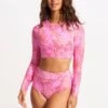 Sea Skin High Waisted Bikini Bottom - Fuchsia Rose -Fashion Swimwear Store 40558 064 FuchsiaRos 4