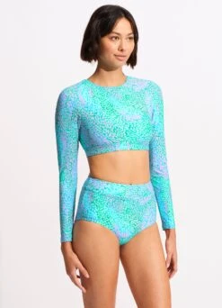 Sea Skin High Waisted Bikini Bottom - Vivid Green -Fashion Swimwear Store 40558 064 VividGreen 5