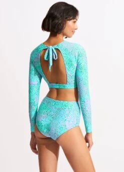Sea Skin High Waisted Bikini Bottom - Vivid Green -Fashion Swimwear Store 40558 064 VividGreen 6