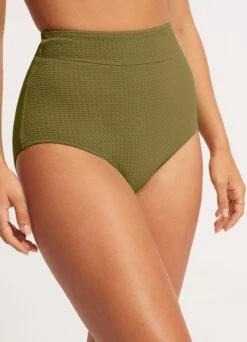 Sea Dive High Waisted Pant - Khaki -Fashion Swimwear Store 40558 861 Khaki 7