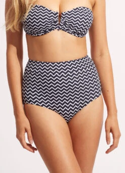 Sienna High Waisted Pant - True Navy -Fashion Swimwear Store 40558 976 True 20Navy 3