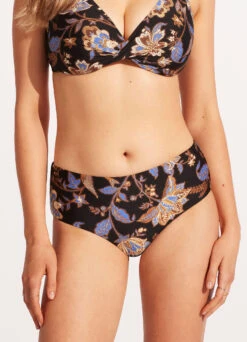 Silk Road Wide Side Bikini Bottom - Black -Fashion Swimwear Store 40586 020 Black 4