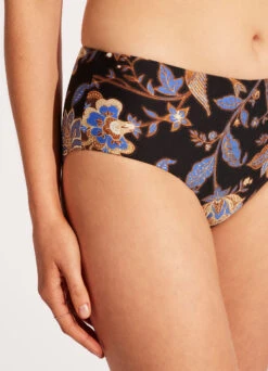 Silk Road Wide Side Bikini Bottom - Black -Fashion Swimwear Store 40586 020 Black 7