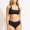 Seafolly Collective Wide Side Retro - Black -Fashion Swimwear Store 40586 942 Black 3