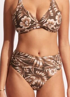 Island In The Sun High Waist Wrap Front Pant - Tiramisu -Fashion Swimwear Store 40643 946 Tiramisu 3