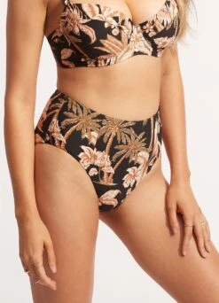 Castaway High Waisted Pant - Black -Fashion Swimwear Store 40646 980 Black 4