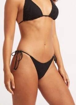 Second Wave Tie Side Rio Pant - Black 11 Second Wave Tie Side Rio Pant - Black -Fashion Swimwear Store 40651 968 Black 4