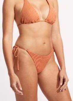 Second Wave Tie Side Rio Pant - Copper Tan -Fashion Swimwear Store 40651 968 Copper 20Tan 4