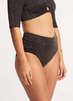 Poolside High Waist Pant - Sepia -Fashion Swimwear Store 40673 959 Sepia 5