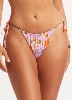 Paradise Garden DrawstringTie Side Rio Pant - Lilac -Fashion Swimwear Store 40687 960 Lilac 2