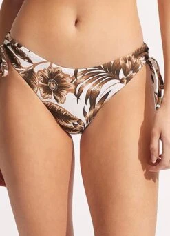 Island In The Sun Loop Tie Side Pant - Ecru -Fashion Swimwear Store 40692 946 Ecru 2