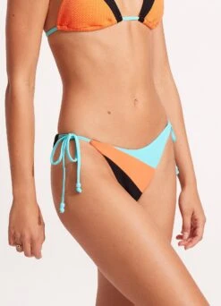 Slice Of Splice Tie Side Bikini Bottom - Black -Fashion Swimwear Store 40696 990 Black 4