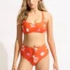 La Palma High Waisted Bikini Bottom - Tamarillo -Fashion Swimwear Store 40705 075 Tamarillo 3