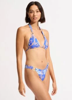 Eden Ring Side Rio Bikini Bottom - Azure -Fashion Swimwear Store 40725 070 Azure 5