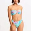 Under The Sea High Leg Bikini Bottom - Blue Mist -Fashion Swimwear Store 40726 061 Blue 20Mist 4