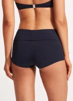 Seafolly Collective Roll Top Boyleg - True Navy -Fashion Swimwear Store 44399 942 True 20Navy 5