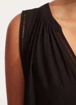 Ladder Detail Dress - Black -Fashion Swimwear Store 52931 DR Black 4