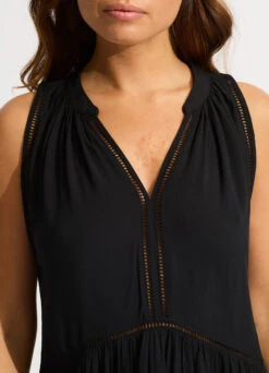 Ladder Detail Dress - Black -Fashion Swimwear Store 52931 DR Black 8