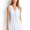 Ladder Detail Dress - White -Fashion Swimwear Store 52931 DR White 1