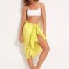 Cotton Gauze Sarong - Celery 1 Cotton Gauze Sarong - Celery -Fashion Swimwear Store 52965 SG Celery 1