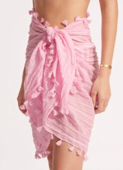 Cotton Gauze Sarong - Parfait Pink -Fashion Swimwear Store 52965 SG ParfaitPnk 6