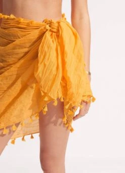 Cotton Gauze Sarong - Rockmelon -Fashion Swimwear Store 52965 SG Rockmelon 6