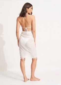 Cotton Gauze Sarong - White -Fashion Swimwear Store 52965 SG White 3 cd89b245 492f 4aca bcef 90667b6d1527
