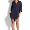 Wild Tropics Oversized Beach Cover Up - Indigo -Fashion Swimwear Store 53796 TO Indigo 1