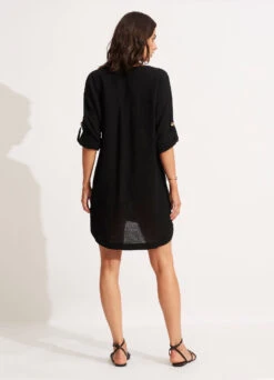 Essential Cover Up - Black -Fashion Swimwear Store 54020 CU Black 3