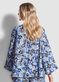 Thrift Shop Peasant Top - Mediterranean Blue -Fashion Swimwear Store 54325 TO MediterBlu 4