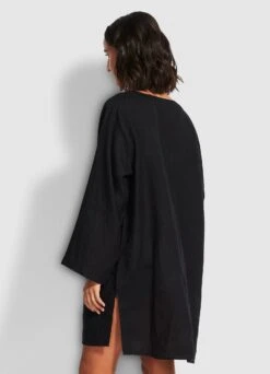 Harbour Linen Cover Up - Black -Fashion Swimwear Store 54352 CU Black 3