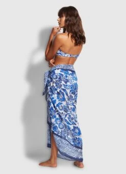 Modern Marina Pareo Sarong - Marina Blue -Fashion Swimwear Store 54483 SG MarinaBlu 3 e1c4188b 7142 4980 b591 052fdf3dccfe
