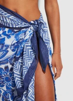 Modern Marina Pareo Sarong - Marina Blue -Fashion Swimwear Store 54483 SG MarinaBlu 4 6f6322fd 0586 4776 922d 78ea0f36fe57
