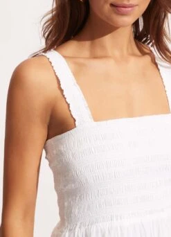 Beach House Dress - White -Fashion Swimwear Store 54515 DR White 4