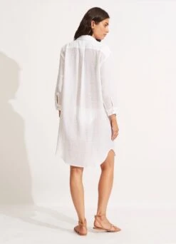 Longshore Cover Up - White 10 Longshore Cover Up - White -Fashion Swimwear Store 54526 CU White 4